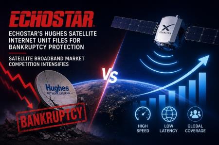 EchoStar旗下Hughes衛星網路事業申請破產保護，衛星寬頻市場競爭加劇